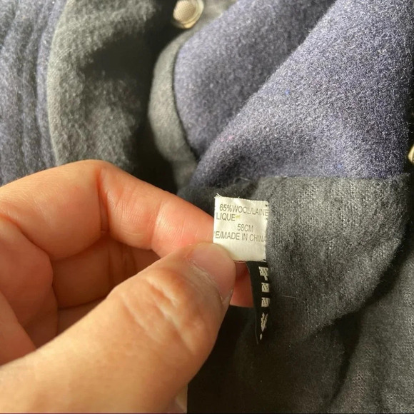 Navy Blue  Wool Blend Buckle Hat - Picture 13 of 15